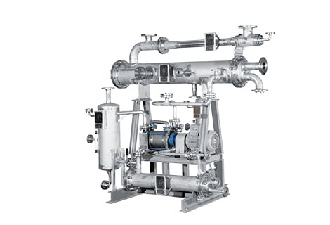 Alipainejärjestelmä nesteytyspumpulla ja tuubikondensaattorilla